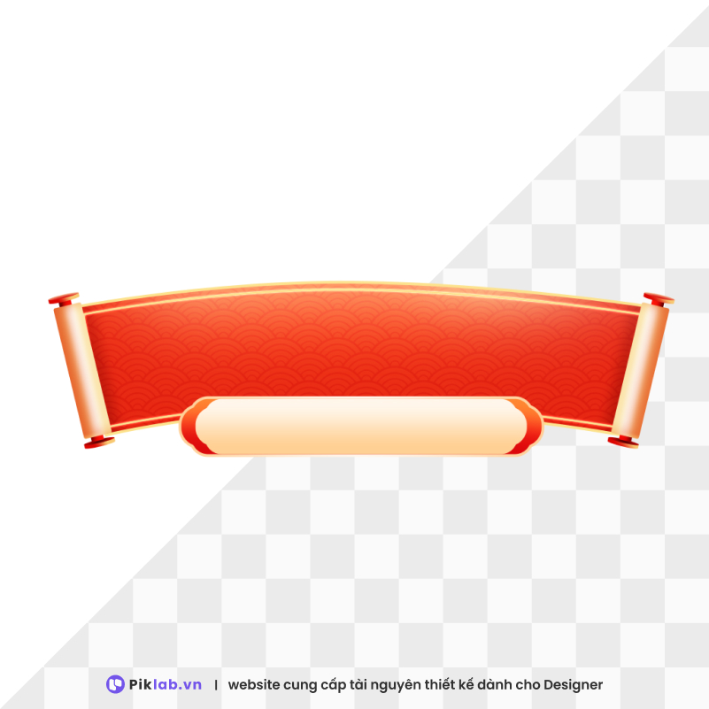 Design resource orange red rectangular frame happy new year tet holiday isolated on transparent PNG tết